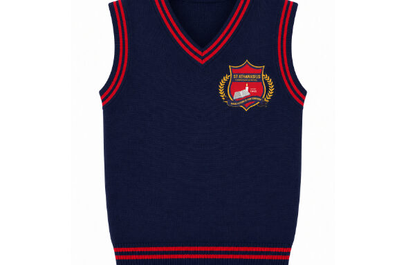 Blue Branded School Sweater Vest